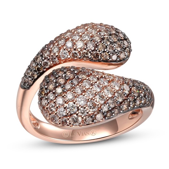 Le Vian Diamond Ring 1 1/2 ct tw Round 14K Strawberry Gold